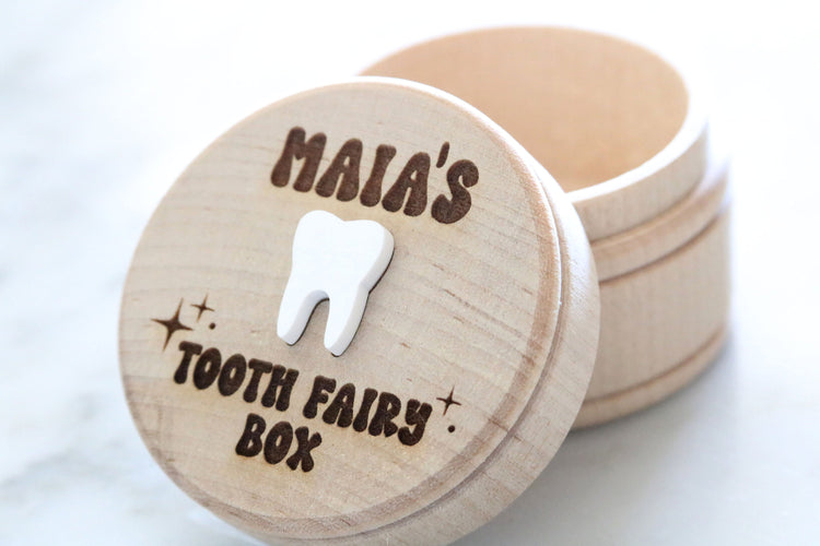 custom engraved wood tooth fairy box | tooth fairy holder | tooth box | tooth fairy pillow | tooth fairy | personalized | my first tooth