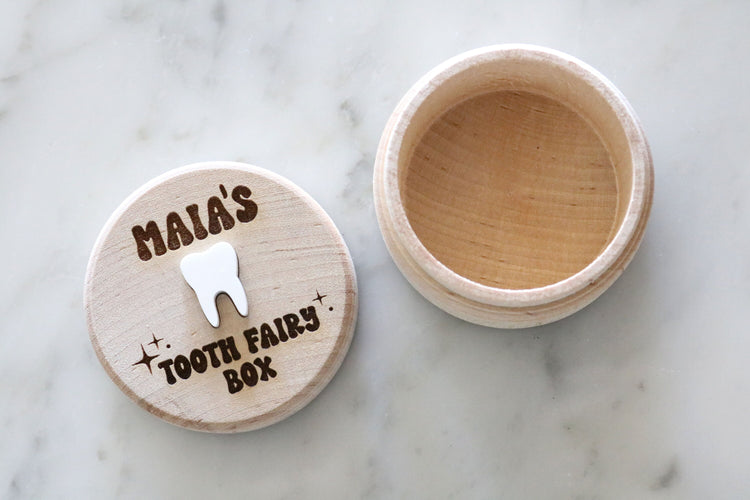 custom engraved wood tooth fairy box | tooth fairy holder | tooth box | tooth fairy pillow | tooth fairy | personalized | my first tooth