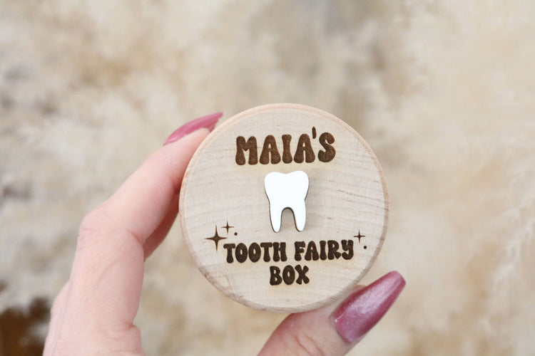 custom engraved wood tooth fairy box | tooth fairy holder | tooth box | tooth fairy pillow | tooth fairy | personalized | my first tooth