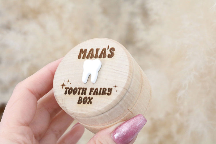 custom engraved wood tooth fairy box | tooth fairy holder | tooth box | tooth fairy pillow | tooth fairy | personalized | my first tooth