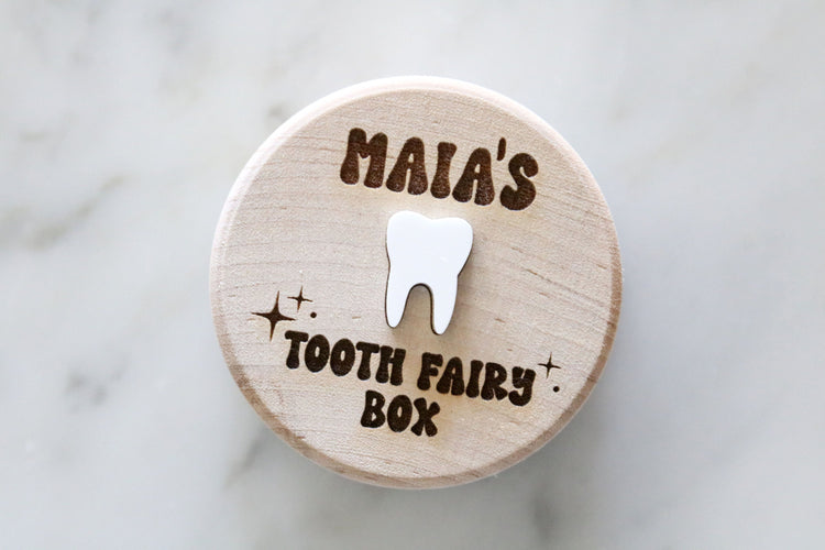 custom engraved wood tooth fairy box | tooth fairy holder | tooth box | tooth fairy pillow | tooth fairy | personalized | my first tooth