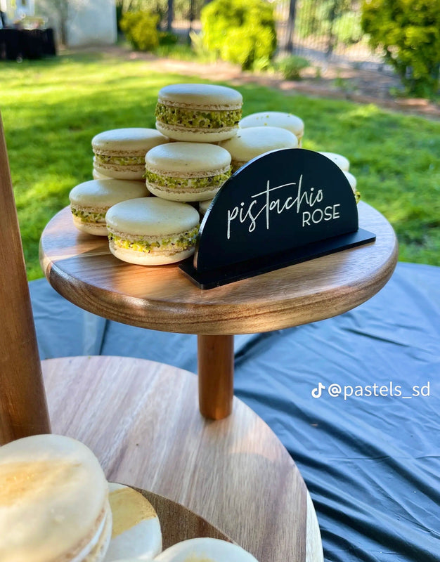 acrylic arch food buffet sign | acrylic wedding sign | wedding decor | arched | wedding reception | acrylic | dessert table | food table