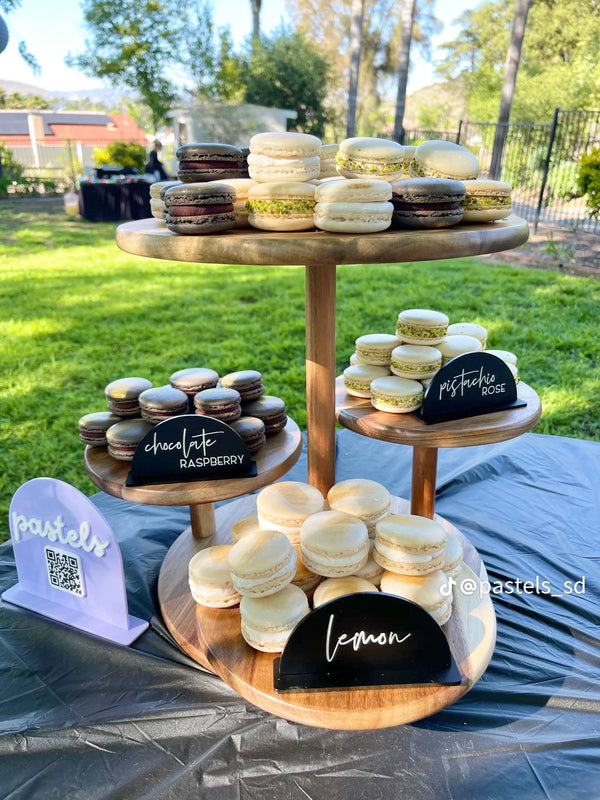 acrylic arch food buffet sign | acrylic wedding sign | wedding decor | arched | wedding reception | acrylic | dessert table | food table