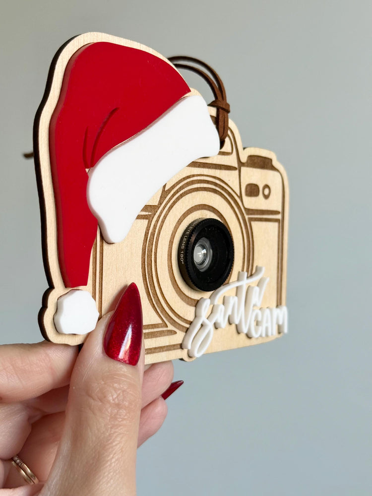 santa cam christmas ornament | christmas cam | camera | north pole | santa list | naughty nice list | elf surveillance | christmas magic