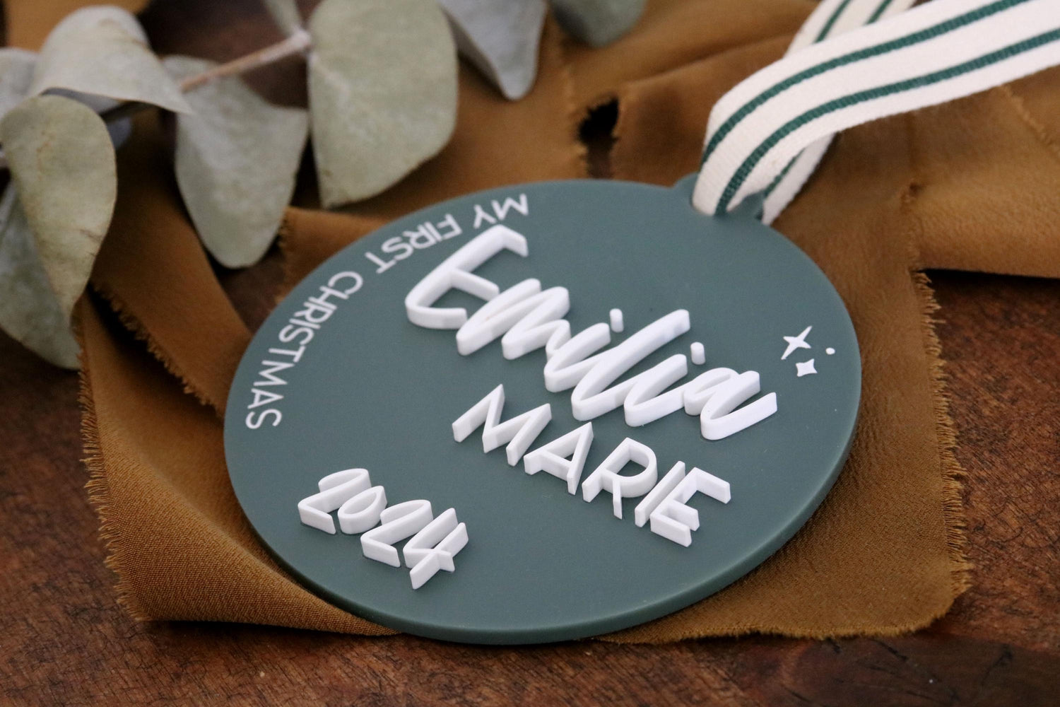 custom my first christmas acrylic ornament | baby's first christmas | personalized | baby gift | newborn | new baby | baby shower | gift