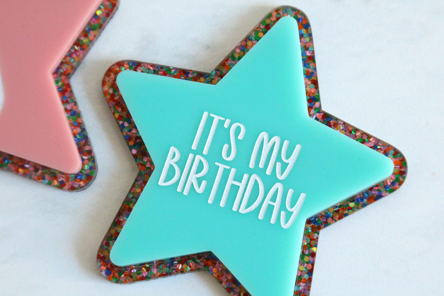 reusable magnetic star birthday badge | birthday tag | badge | magnet | it's my birthday | birthday boy | birthday girl | birthday pin
