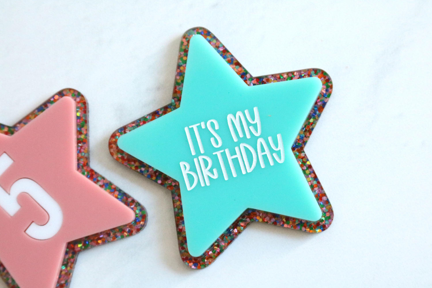 reusable magnetic star birthday badge | birthday tag | badge | magnet | it's my birthday | birthday boy | birthday girl | birthday pin