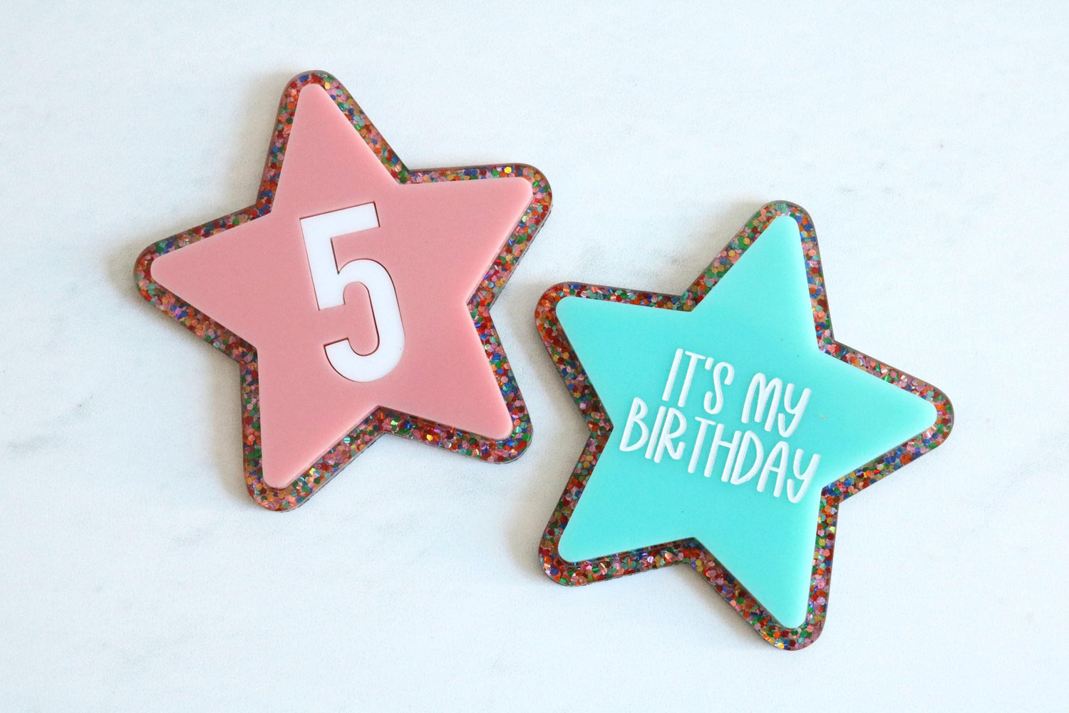 reusable magnetic star birthday badge | birthday tag | badge | magnet | it's my birthday | birthday boy | birthday girl | birthday pin