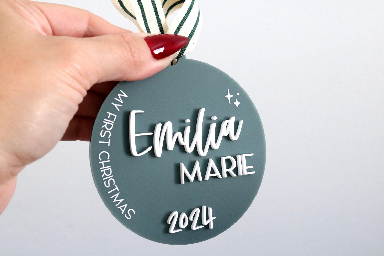 custom my first christmas acrylic ornament | baby's first christmas | personalized | baby gift | newborn | new baby | baby shower | gift