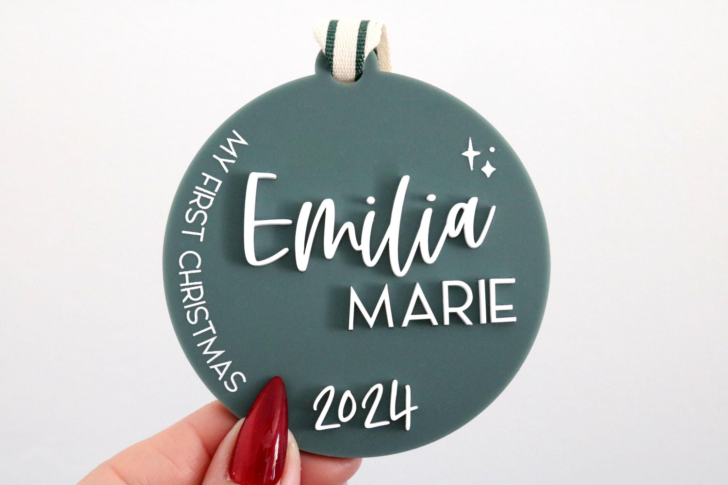 custom my first christmas acrylic ornament | baby's first christmas | personalized | baby gift | newborn | new baby | baby shower | gift