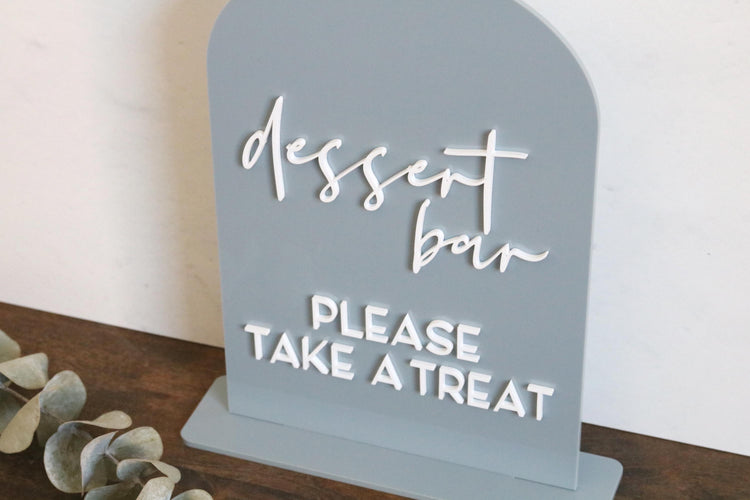 acrylic arch dessert bar sign | table | wedding | treat | favor