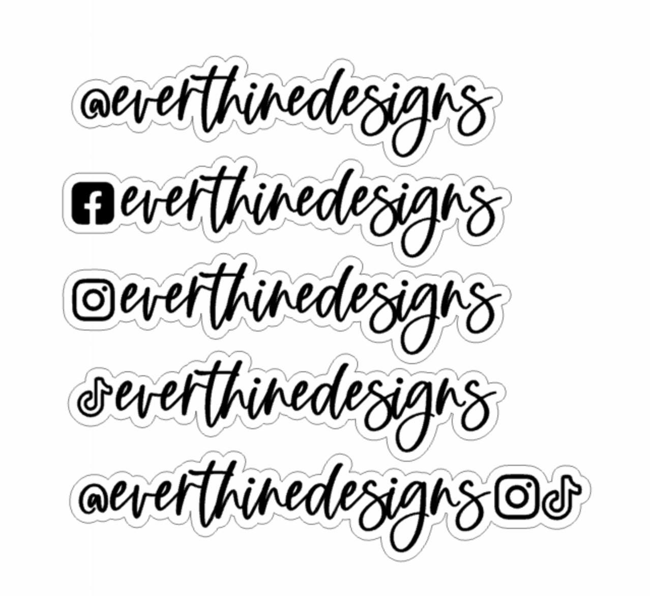 acrylic 3D social media watermark business sign | small business sign | let's connect | username | handle logo | branding | follow us