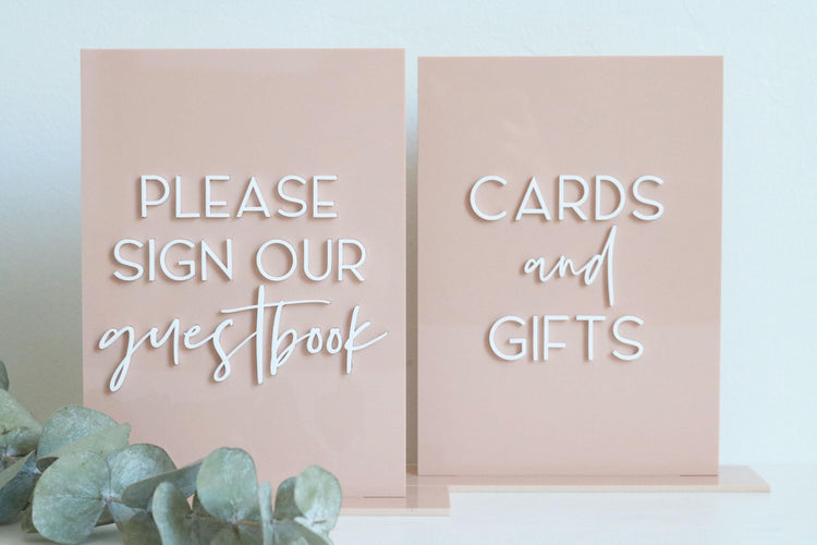 acrylic please sign our guestbook sign | wedding sign | wedding decor | rectangle | wedding reception | acrylic | gift table | card table