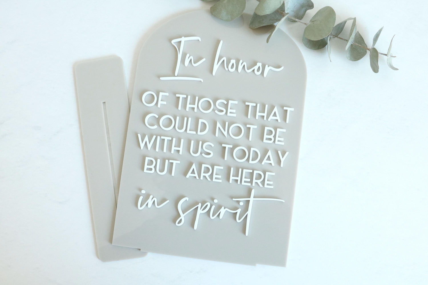 acrylic arch memory sign | acrylic wedding sign | wedding decor | wedding reception | acrylic | in loving memory | memorial | spirit | honor