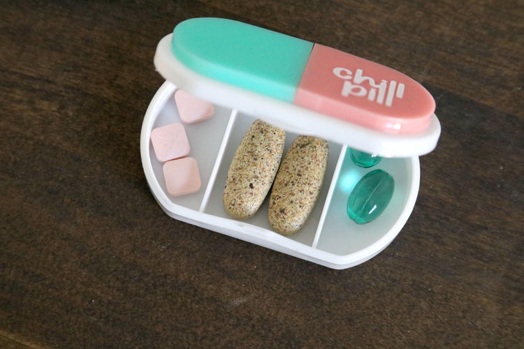 custom mini pill box | stash jar | pill organizer | medicine cabinet | purse | vitamin | container | compartment | travel case | small