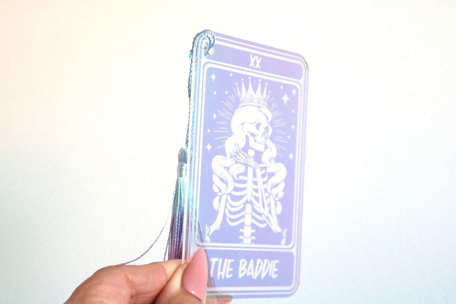 iridescent the baddie tarot card bookmark | bad girl | best friend | girl friend | wife | mom | gift | witch | booktok | bookish | good girl