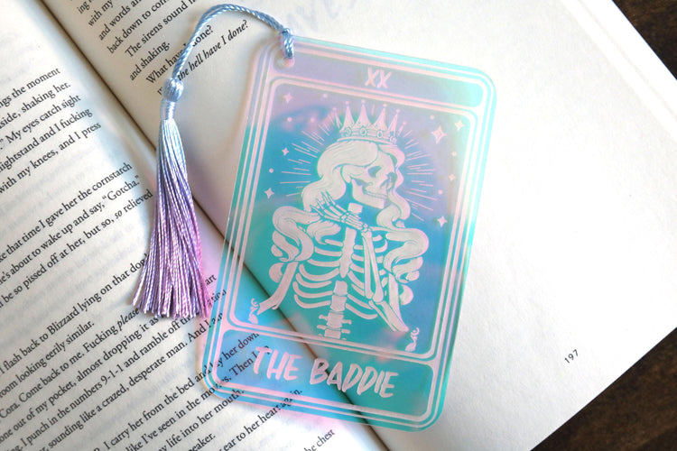 iridescent the baddie tarot card bookmark | bad girl | best friend | girl friend | wife | mom | gift | witch | booktok | bookish | good girl