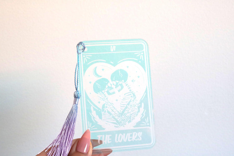 iridescent the lovers tarot card bookmark | booktok | bookish | book lover | gift | book mark | spicy smut dark romance fantasy thriller