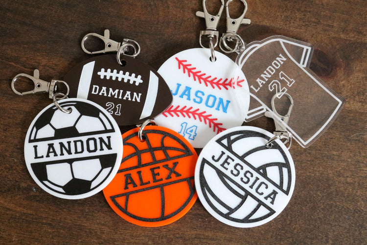 custom baseball keychain | personalized keychain | team gift | end of season | sports bag tag | gift | backpack | athlete | key chain