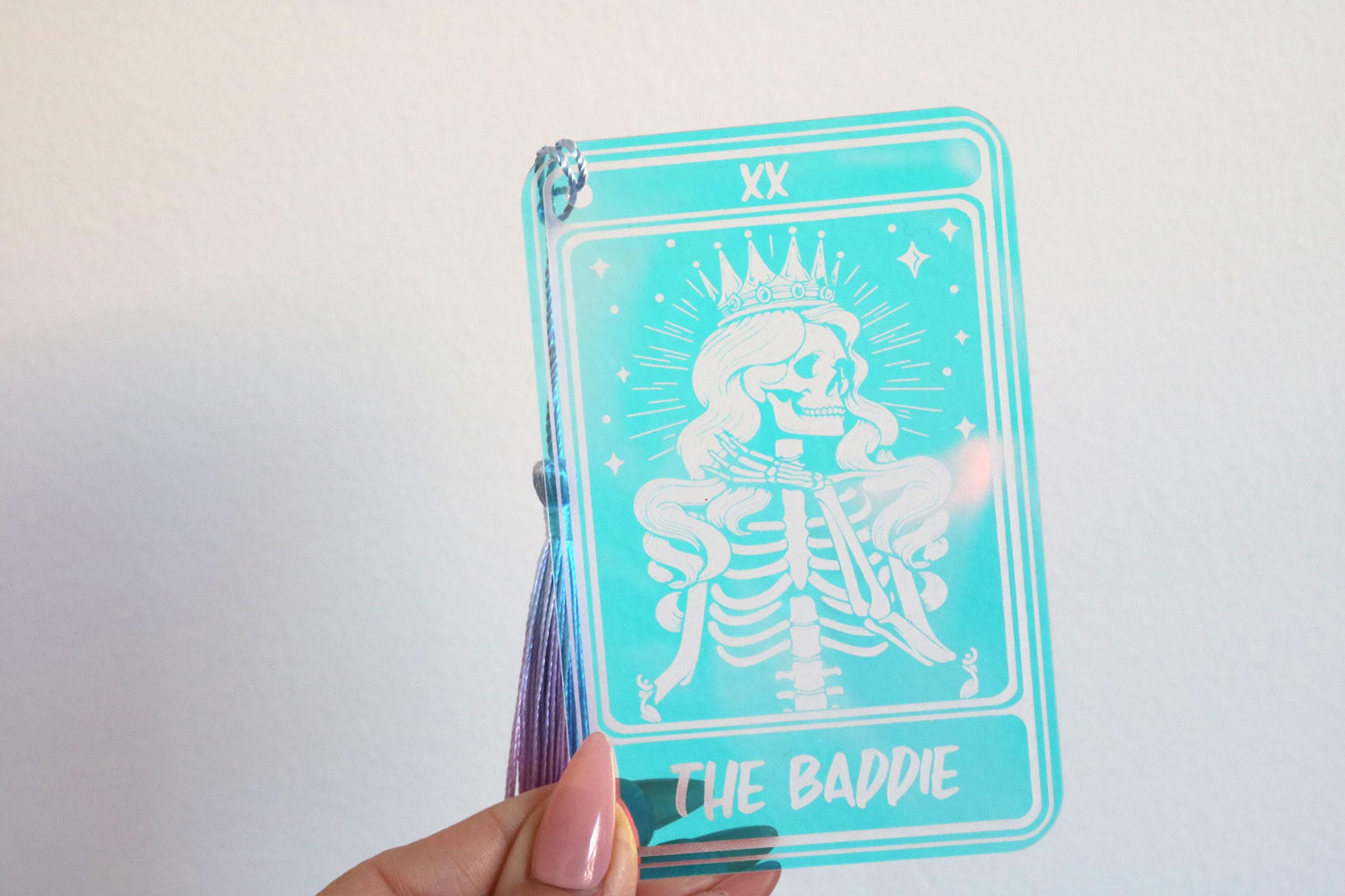 iridescent the baddie tarot card bookmark | bad girl | best friend | girl friend | wife | mom | gift | witch | booktok | bookish | good girl