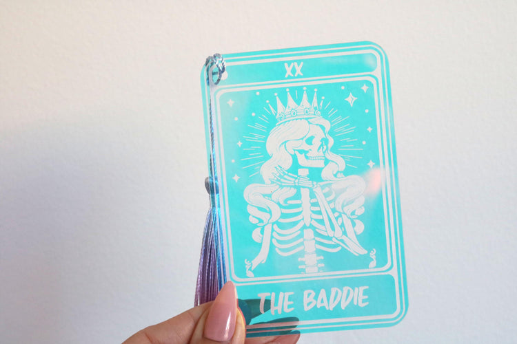 iridescent the baddie tarot card bookmark | bad girl | best friend | girl friend | wife | mom | gift | witch | booktok | bookish | good girl
