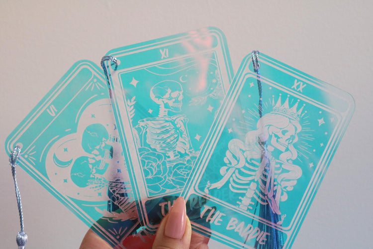 iridescent the baddie tarot card bookmark | bad girl | best friend | girl friend | wife | mom | gift | witch | booktok | bookish | good girl