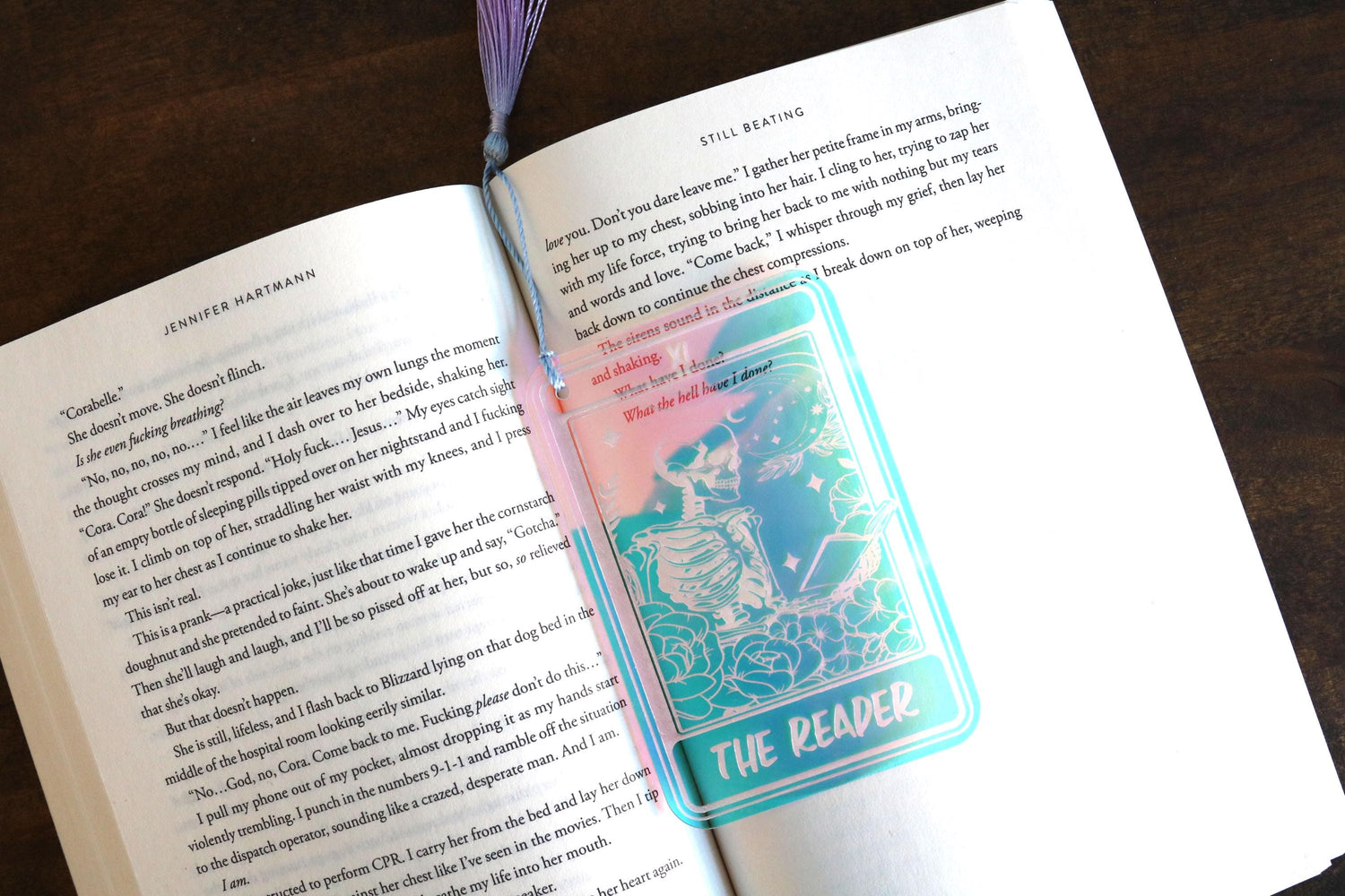 iridescent the reader tarot card bookmark | booktok | bookish | book lover | gift | spicy smut dark romance fantasy thriller | good girl