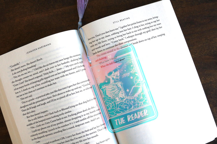 iridescent the reader tarot card bookmark | booktok | bookish | book lover | gift | spicy smut dark romance fantasy thriller | good girl