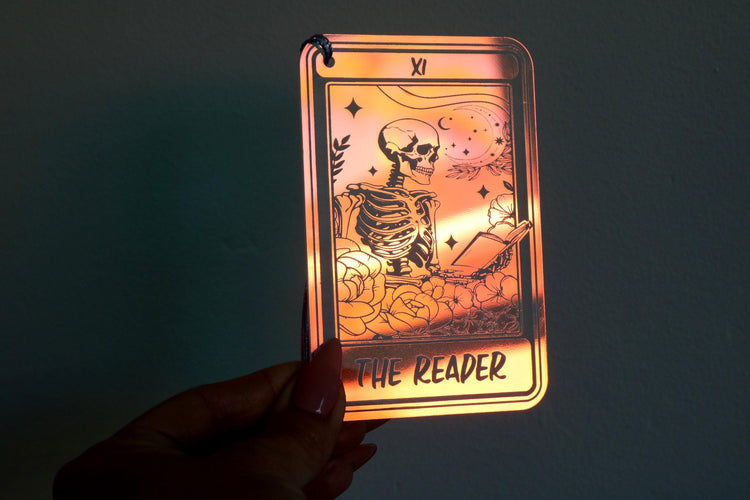 iridescent the reader tarot card bookmark | booktok | bookish | book lover | gift | spicy smut dark romance fantasy thriller | good girl