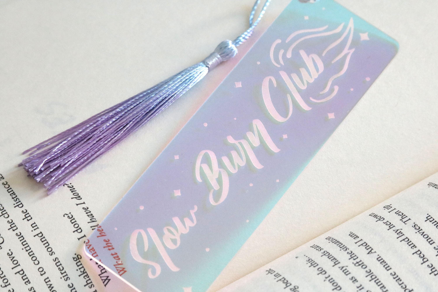 iridescent slow burn club bookmark | romance | spicy | dark romance | lovers | bad girl | good girl | gift | booktok | bookish | smut