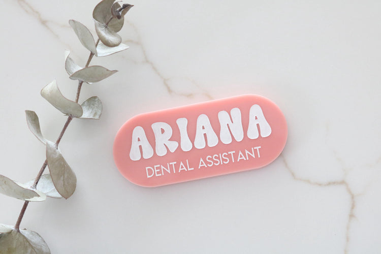custom reusable name tag | CHOOSE YOUR COLOR | badge | work | conference | meeting | student | magnet | nurse | admin | office | assistant