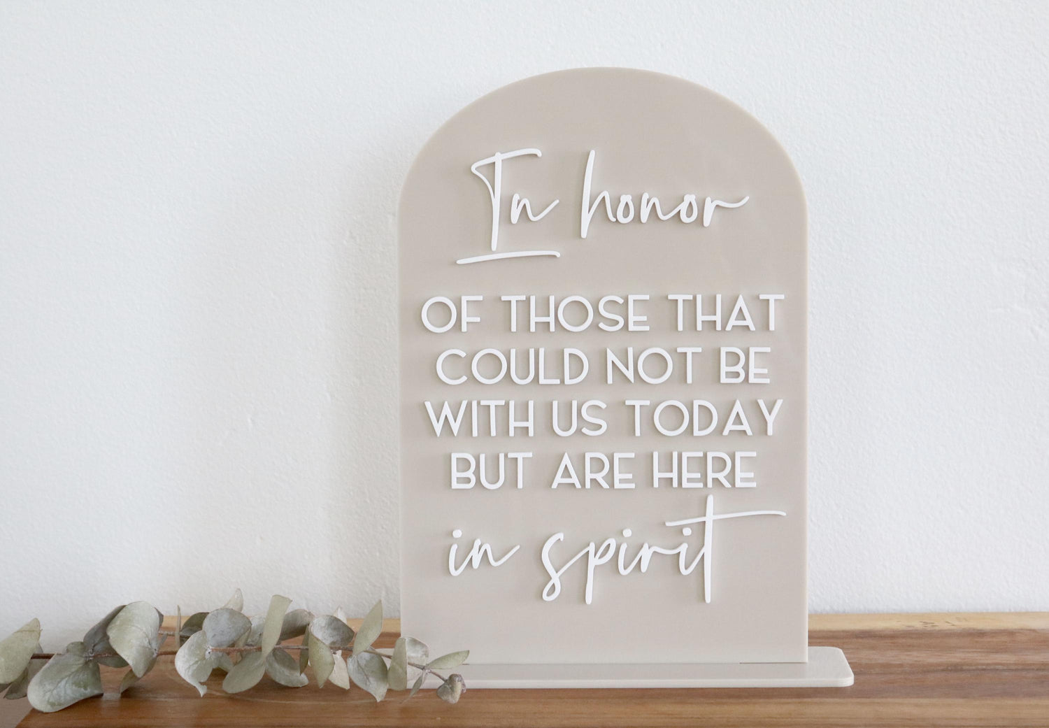 acrylic arch memory sign | acrylic wedding sign | wedding decor | wedding reception | acrylic | in loving memory | memorial | spirit | honor