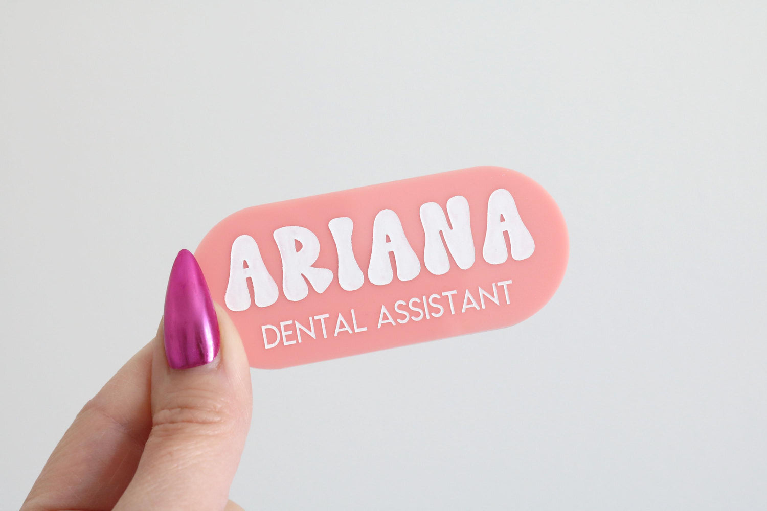custom reusable name tag | CHOOSE YOUR COLOR | badge | work | conference | meeting | student | magnet | nurse | admin | office | assistant
