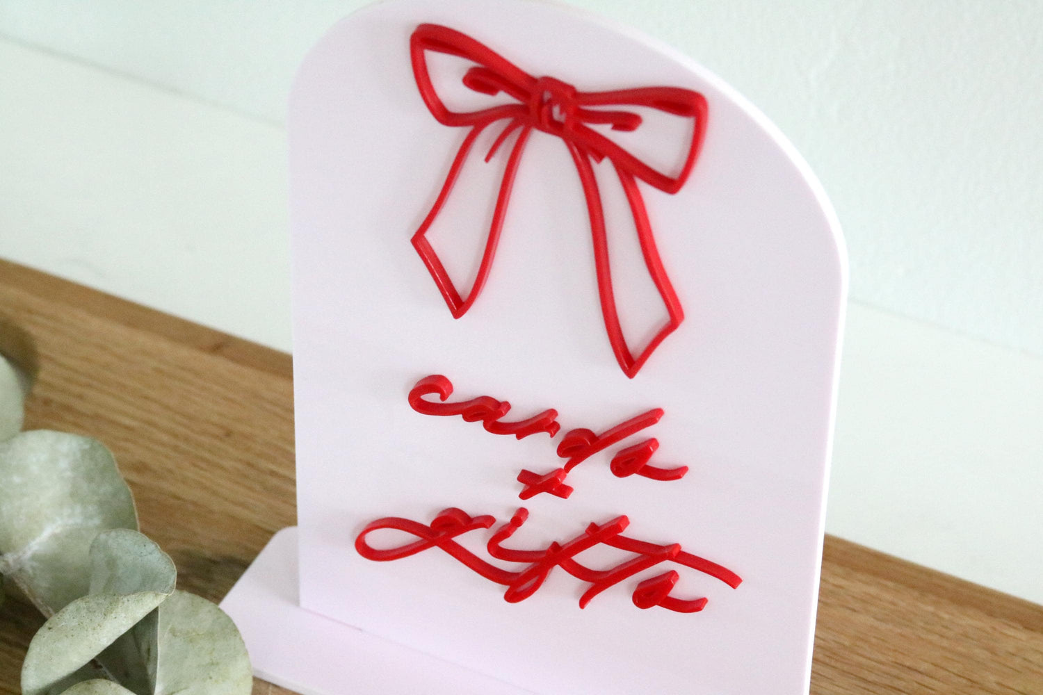 acrylic arch cards and gifts bow sign | coquette | wedding sign | wedding decor | wedding reception | gift card table | baby shower | bridal