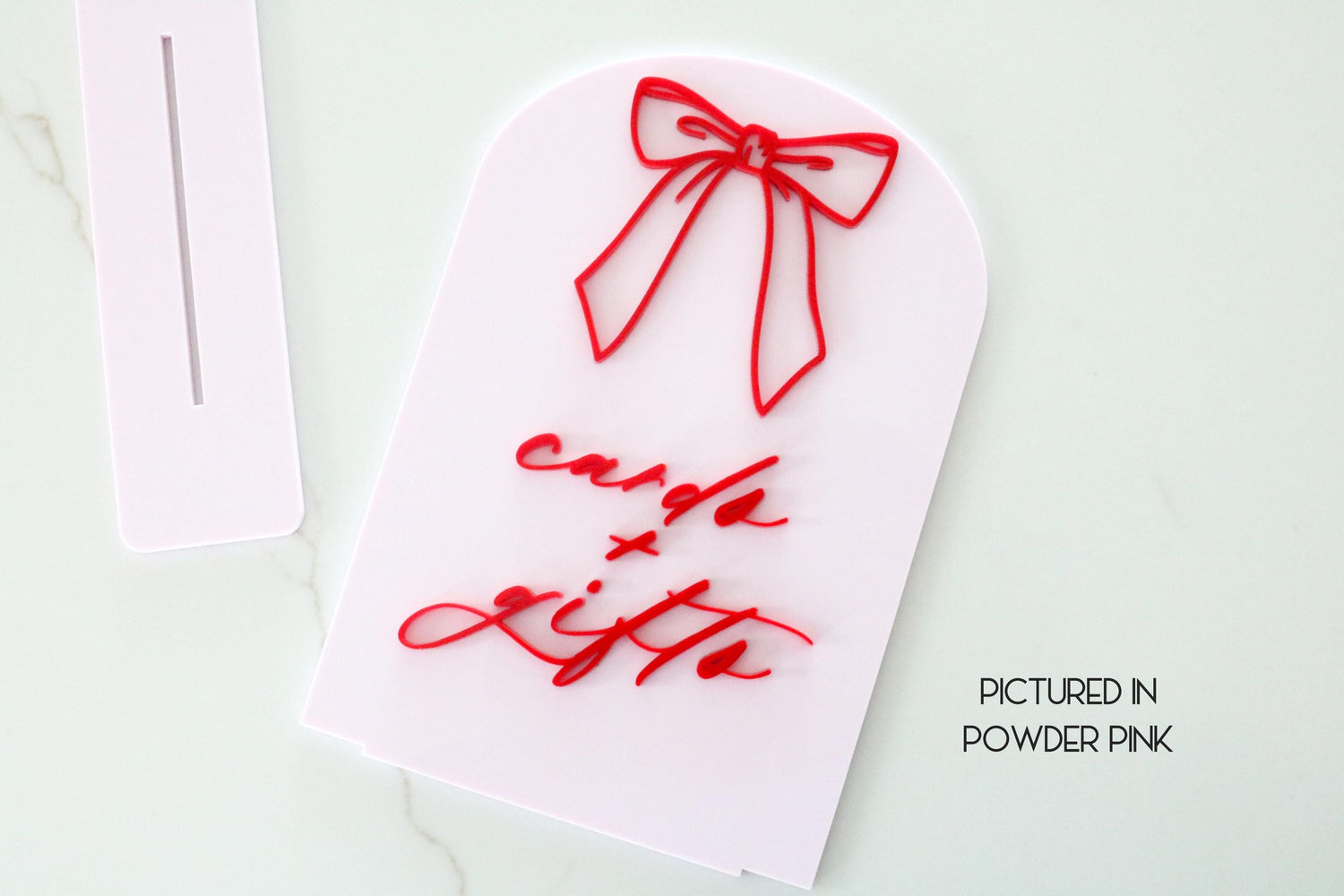 acrylic arch cards and gifts bow sign | coquette | wedding sign | wedding decor | wedding reception | gift card table | baby shower | bridal
