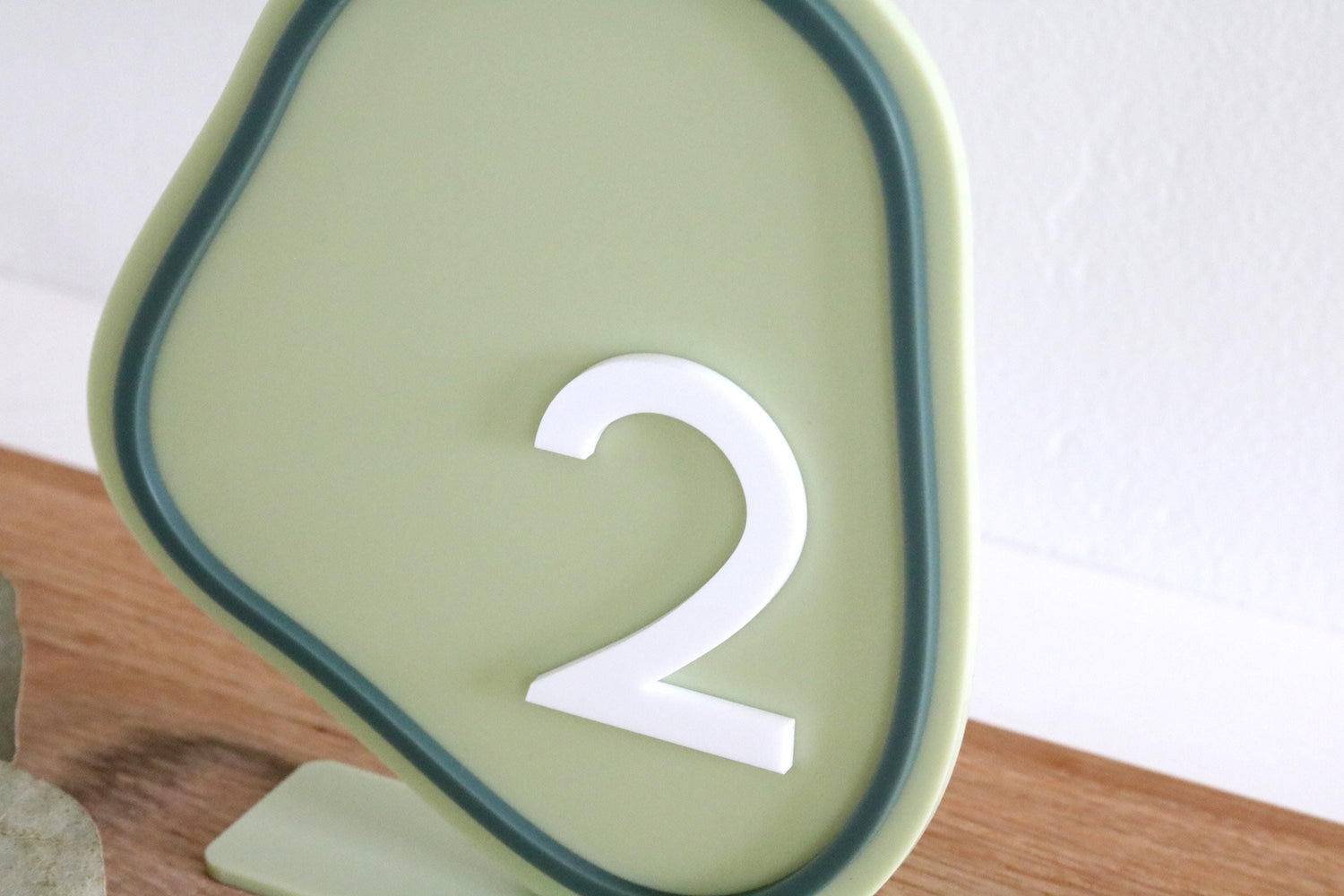 acrylic abstract table number signs | acrylic wedding sign | wedding decor | wavy | organic | freeform | unique table number | modern