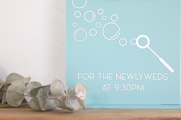 acrylic arch bubble send off sign | bubble sign | newlyweds | ceremony | wedding sign | wedding decor | wedding reception | acrylic