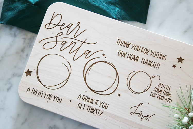 custom santa treat board | personalized