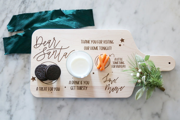 custom santa treat board | personalized