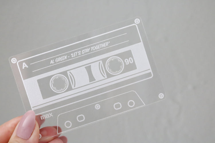 custom retro vintage cassette tape keepsake