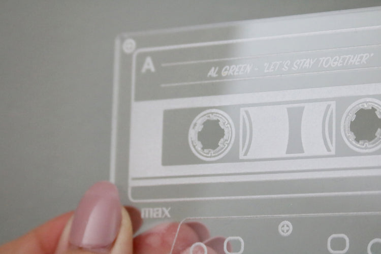 custom retro vintage cassette tape keepsake