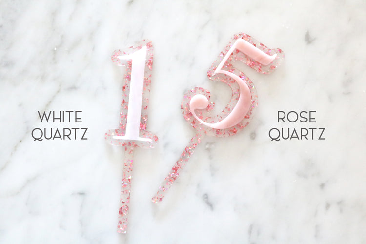 single number double layer acrylic cake topper | CHOOSE YOUR NUMBER