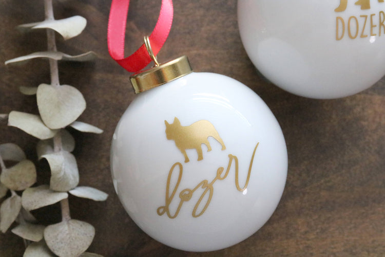 custom pet silhouette christmas ornament
