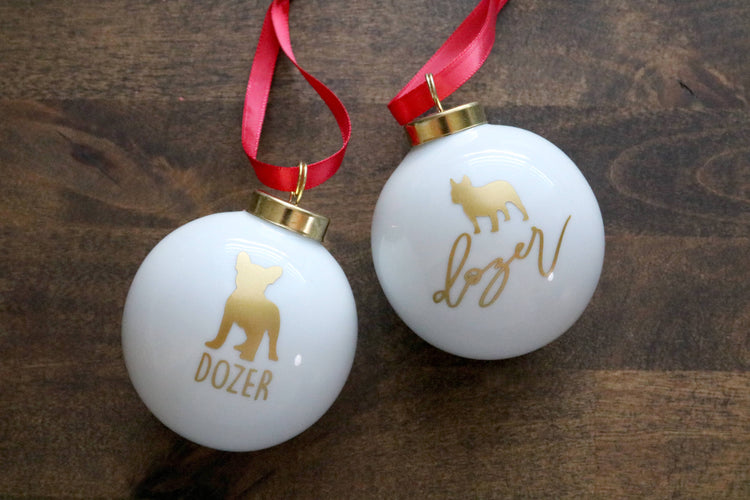 custom pet silhouette christmas ornament