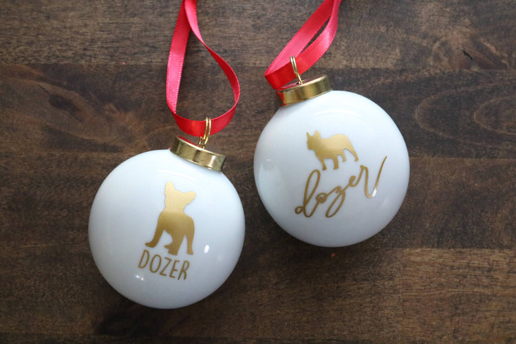 custom pet silhouette christmas ornament