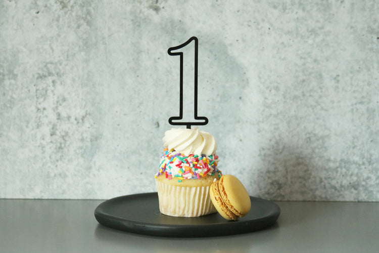 single number acrylic cake topper | CHOOSE YOUR NUMBER + COLOR