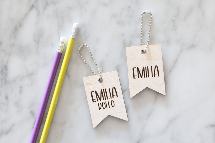 custom name wood key chain