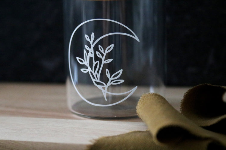 floral moon stash jar | SHORTY