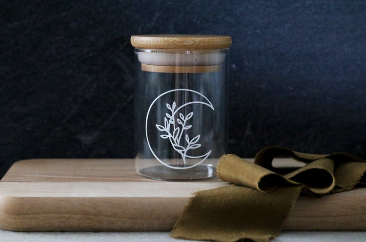 floral moon stash jar | SHORTY