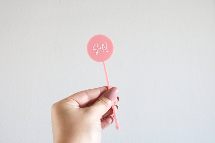 custom wedding drink stir sticks | choose your color